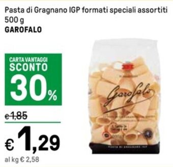 Iper La Grande Pasta di Gragnano IGP formati speciali assortiti 500 g GAROFALO offerta