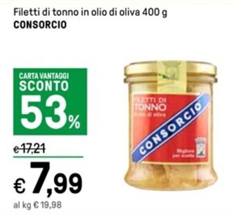 Iper La Grande Filetti di tonno in olio di oliva 400 g CONSORCIO offerta