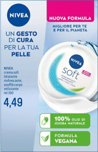 Famila Superstore NIVEA crema soft Idratante rinfrescante, soufflè corpo vellutante ml 300 offerta