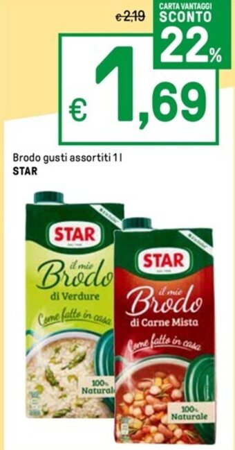 Iper La Grande Brodo gusti assortiti 1 l STAR offerta