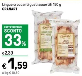 Iper La Grande Lingue croccanti gusti assortiti 150 g GRANART offerta