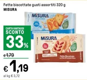 Iper La Grande Fette biscottate gusti assortiti 320 g MISURA offerta