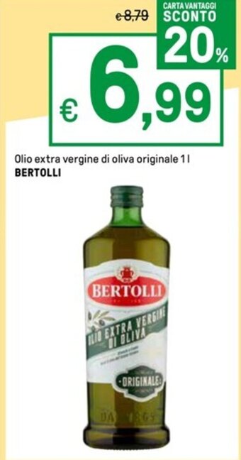 Iper La Grande Olio extra vergine di oliva originale 1 l BERTOLLI offerta