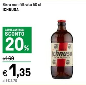 Iper La Grande Birra non filtrata 50 cl ICHNUSA offerta