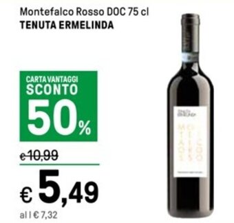 Iper La Grande Montefalco Rosso DOC 75 cl TENUTA ERMELINDA offerta