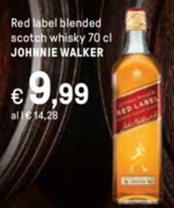 Iper La Grande Red label blended scotch whisky 70 cl JOHNNIE WALKER offerta