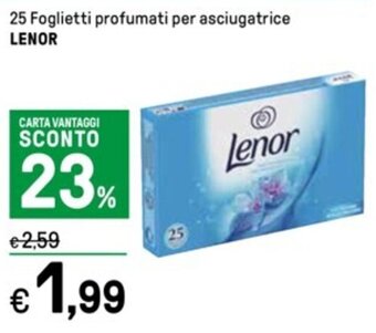 Iper La Grande 25 Foglietti profumati per asciugatrice LENOR offerta
