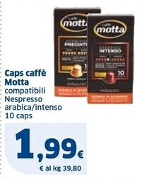 Motta caps caffè