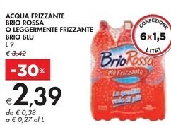Bennet Brio blu acqua frizzante brio rossa o leggermente frizzante offerta