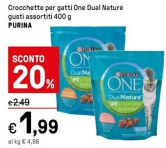 Iper La Grande Crocchette per gatti One Dual Nature gusti assortiti 400 g PURINA offerta