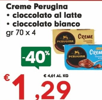Despar Perugina creme cioccolato al latte cioccolato bianco offerta