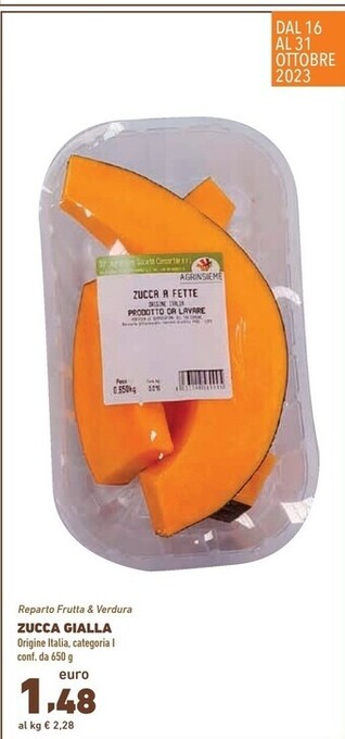 Conad City Zucca gialla offerta