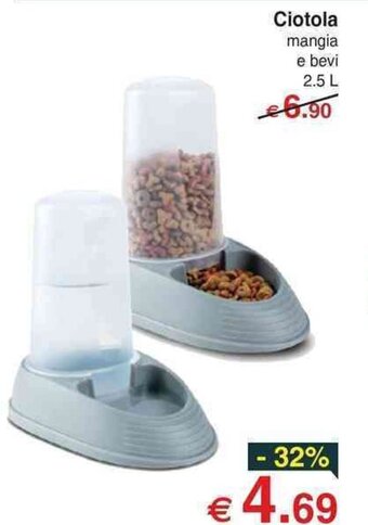 CZ Store Ciotola mangia e bevi 2.5 L offerta