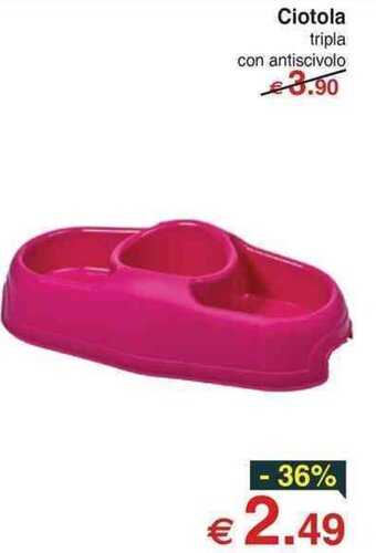 CZ Store Ciotola tripla con antiscivolo offerta