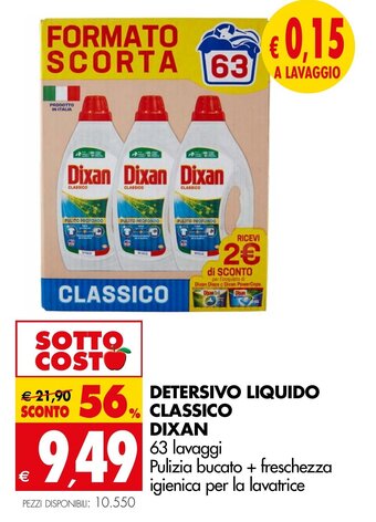 Tigros DETERSIVO LIQUIDO % CLASSICO DIXAN offerta