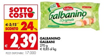 Tigros GALBANINO GALBANI 270 g offerta
