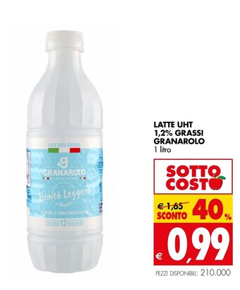 Tigros LATTE UHT 1,2% GRASSI GRANAROLO 1 litro offerta