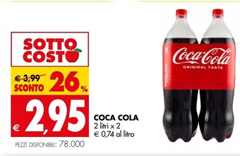 Tigros COCA COLA 2 litri x 2 offerta