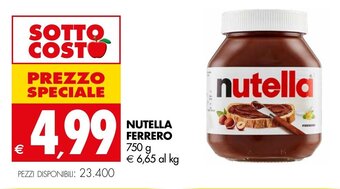 Tigros NUTELLA FERRERO 750 g offerta
