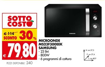 MICROONDE MS23F300EEK SAMSUNG