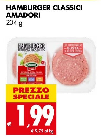 Tigros HAMBURGER CLASSICI AMADORI 204 g offerta