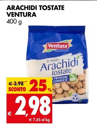 Tigros ARACHIDI TOSTATE VENTURA 400 g offerta