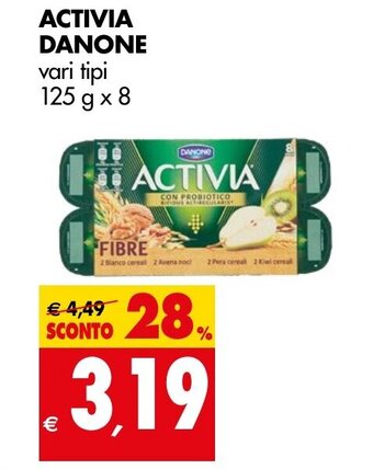 Tigros ACTIVIA DANONE vari tipi 125 g x 8 offerta