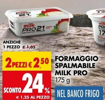 Tigros Formaggio Spalmabile Milk Pro 175 g offerta