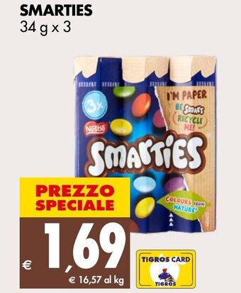 Tigros SMARTIES 34 g x 3 offerta