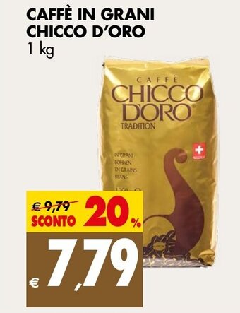 Tigros CAFFÈ IN GRANI CHICCO D'ORO 1 kg offerta