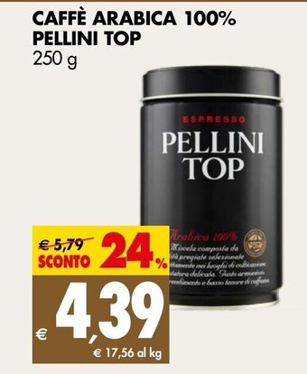 Tigros CAFFÈ ARABICA 100% PELLINI TOP 250 g offerta