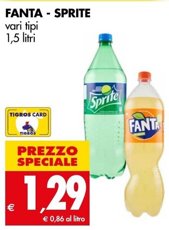 FANTA - SPRITE vari tipi 1,5 litri