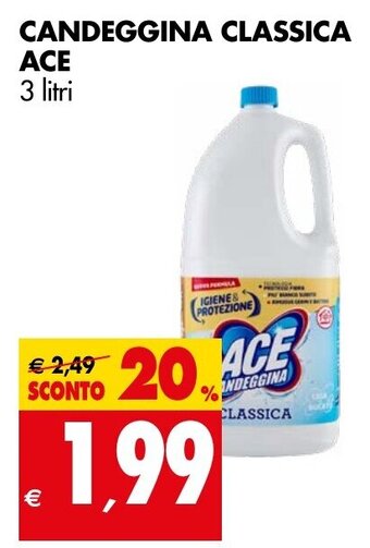 Tigros CANDEGGINA CLASSICA ACE 3 litri offerta