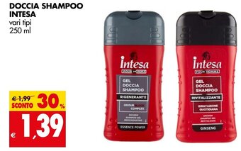 Tigros DOCCIA SHAMPOO INTESA vari tipi 250 ml offerta
