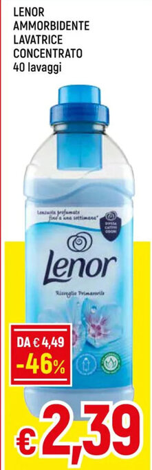 Galassia LENOR AMMORBIDENTE LAVATRICE CONCENTRATO 40 lavaggi offerta