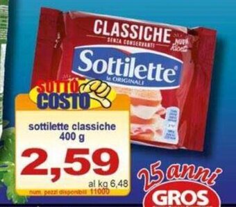 Pewex sottilette classiche 400 g offerta