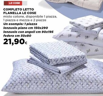 Ipercoop Le cose completo letto flanella offerta
