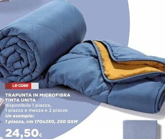 Ipercoop Le cose trapunta in microfibra tinta unita offerta