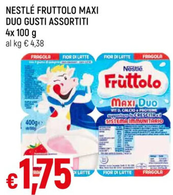 Galassia NESTLÉ FRUTTOLO MAXI DUO GUSTI ASSORTITI 4 x 100 g offerta