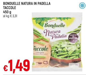Galassia BONDUELLE NATURA IN PADELLA TACCOLE 450 g offerta