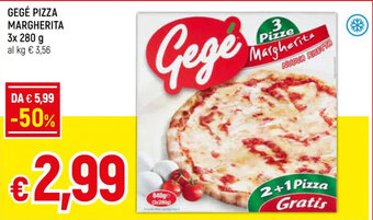 Galassia GEGÉ PIZZA MARGHERITA 3 x 280 g offerta