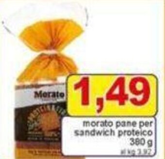 Pewex morato pane per sandwich proteico 380 g offerta
