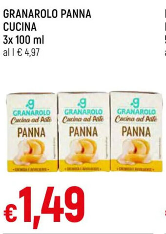 Galassia GRANAROLO PANNA CUCINA 3x 100 ml offerta