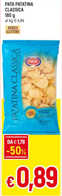 Galassia PATA PATATINA CLASSICA 180 g offerta