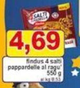 Pewex findus 4 salti pappardelle al ragu 550 g offerta