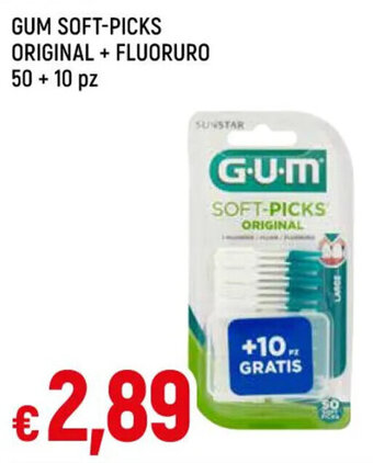 GUM SOFT-PICKS ORIGINAL + FLUORURO 50 + 10 pz