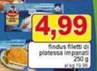 Pewex findus filetti di platessa impanati 250 g offerta