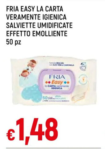 Galassia FRIA EASY LA CARTA VERAMENTE IGIENICA SALVIETTE UMIDIFICATE EFFETTO EMOLLIENTE 50 pz offerta