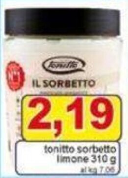 tonitto sorbetto limone 310 g