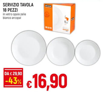 Galassia SERVIZIO TAVOLA 18 PEZZI offerta